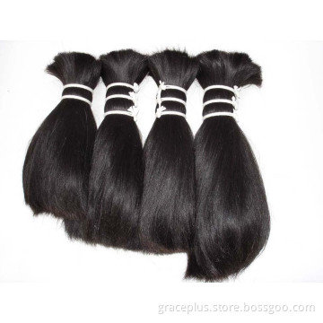 Hot sale 3000piece sale per month unprocessed brazilian/peruvian/indian human hair bulk factory direct sale accept paypal
